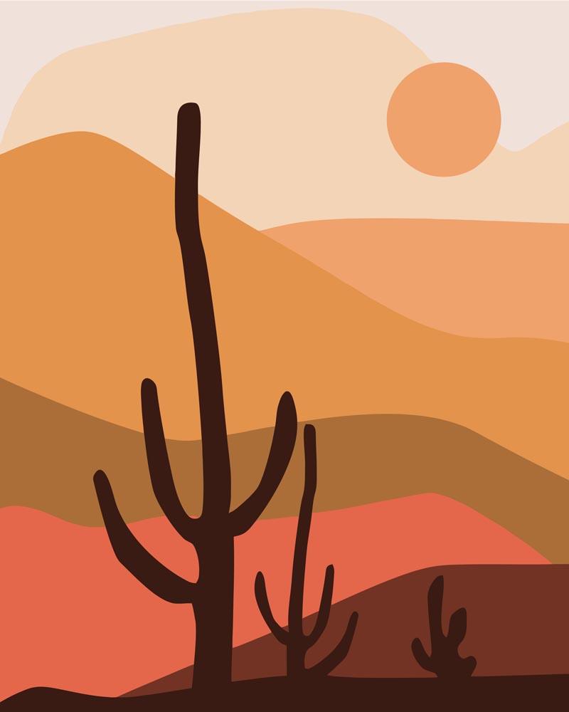 Abstrakte Landschafts Illustration