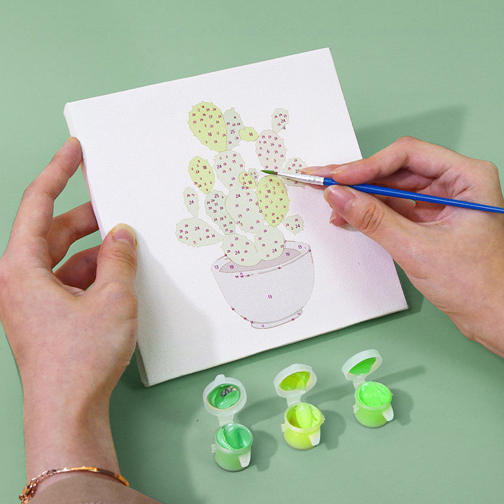 Malen nach Zahlen - 9 Mini-Gemälde | Zimmerpflanzen-Set