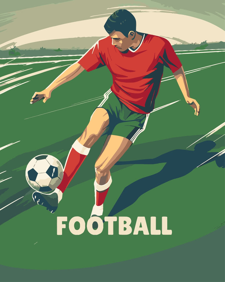 Malen nach Zahlen - Fußball | Sportposter