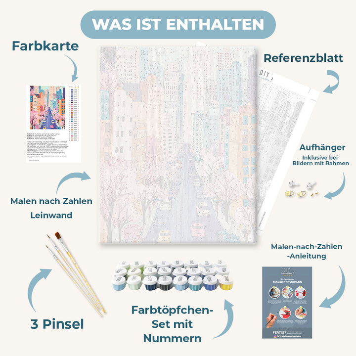 Malen nach Zahlen - Farbenfrohes New York