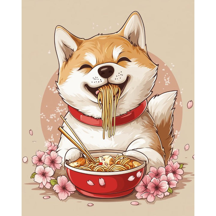 Malen nach Zahlen - Japanischer Shiba Inu