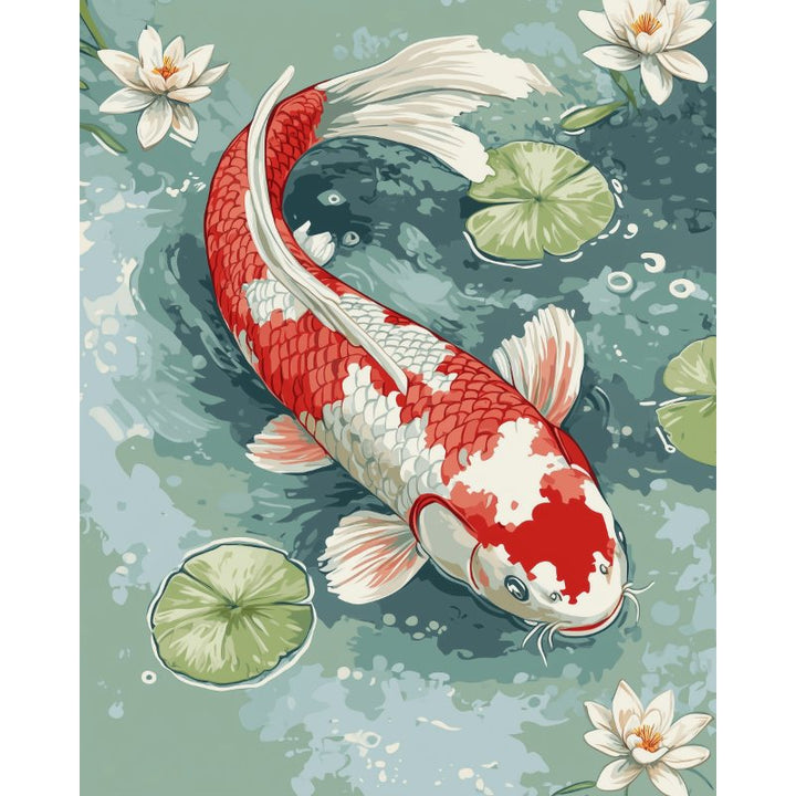 Malen nach Zahlen - Traditionelle Koi