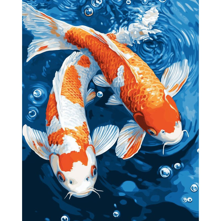 Malen nach Zahlen - Traditionelle Koi Fische