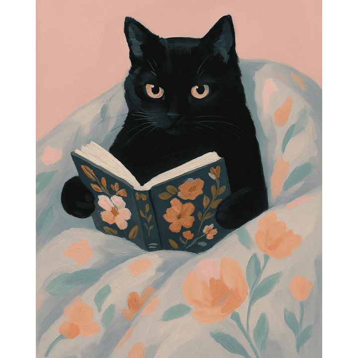 Malen nach Zahlen - Lesende Katze