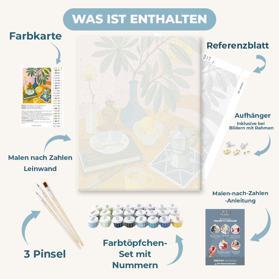 Malen nach Zahlen - Zitronen & Espresso