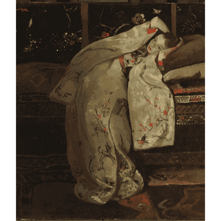 Malen nach Zahlen - Mädchen im weißen Kimono - George Hendrik Breitner