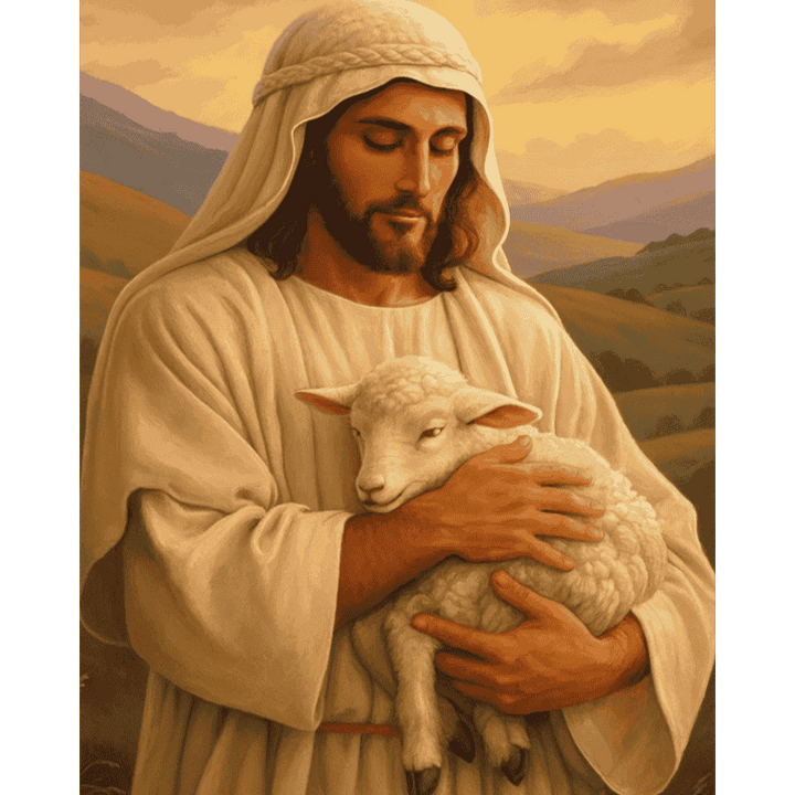 Malen nach Zahlen - Liebender Jesus