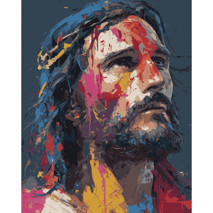 Malen nach Zahlen - Abstract Jesus