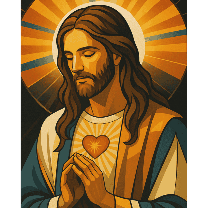 Malen nach Zahlen - Betender Jesus