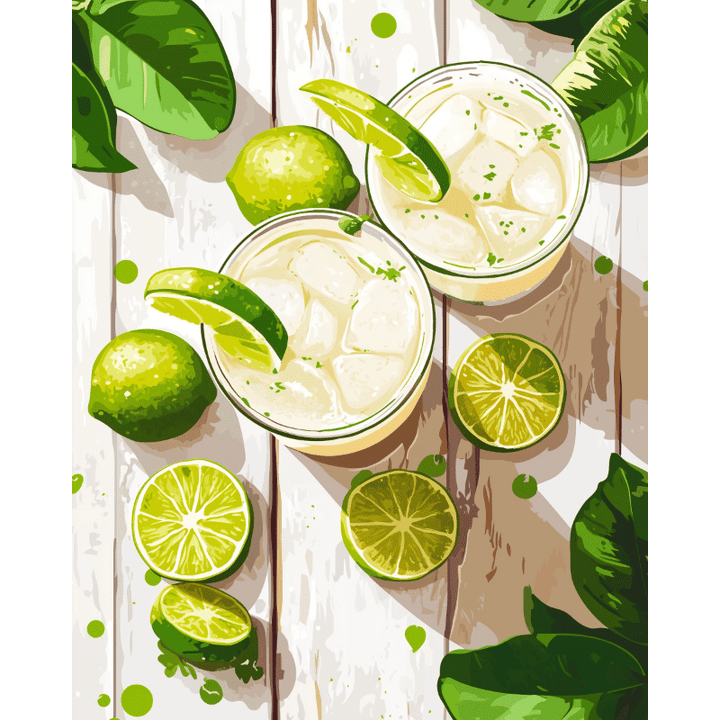 Malen nach Zahlen - Erfrischende Margaritas