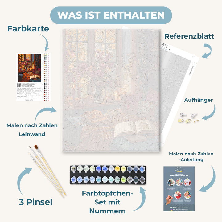 Malen nach Zahlen - Gemütlicher Abend