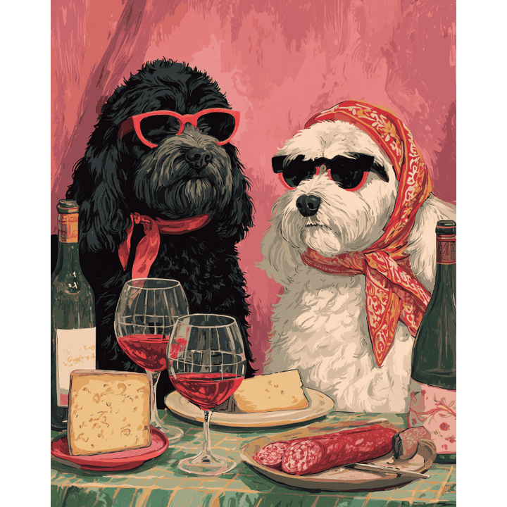 Malen nach Zahlen - Elegante Hunde