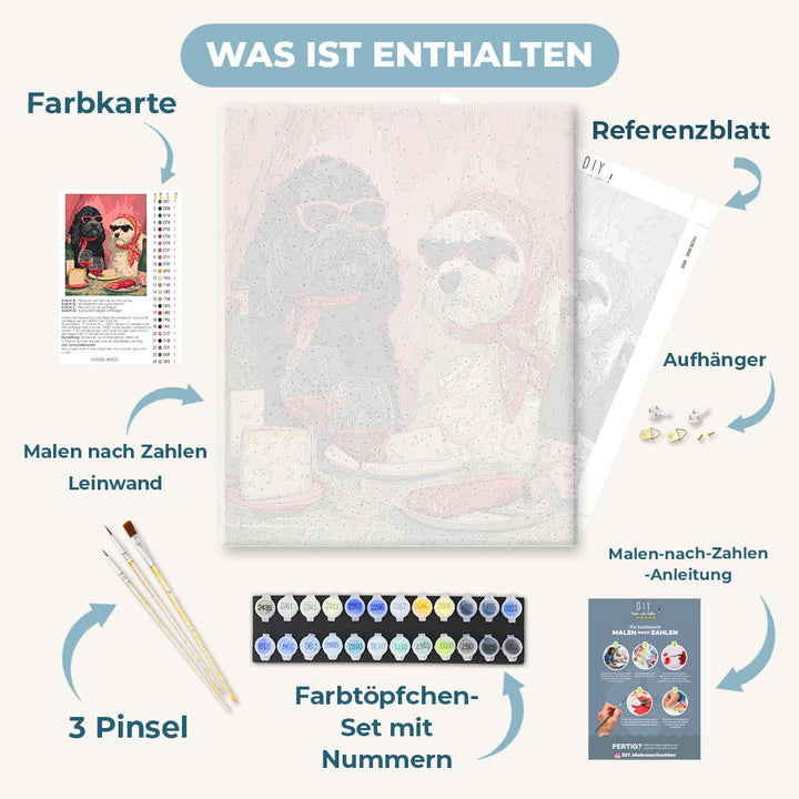 Malen nach Zahlen - Elegante Hunde