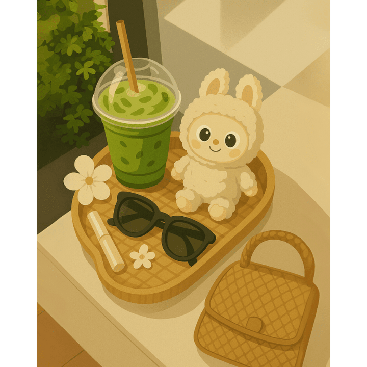 Malen nach Zahlen - Matcha-Pause