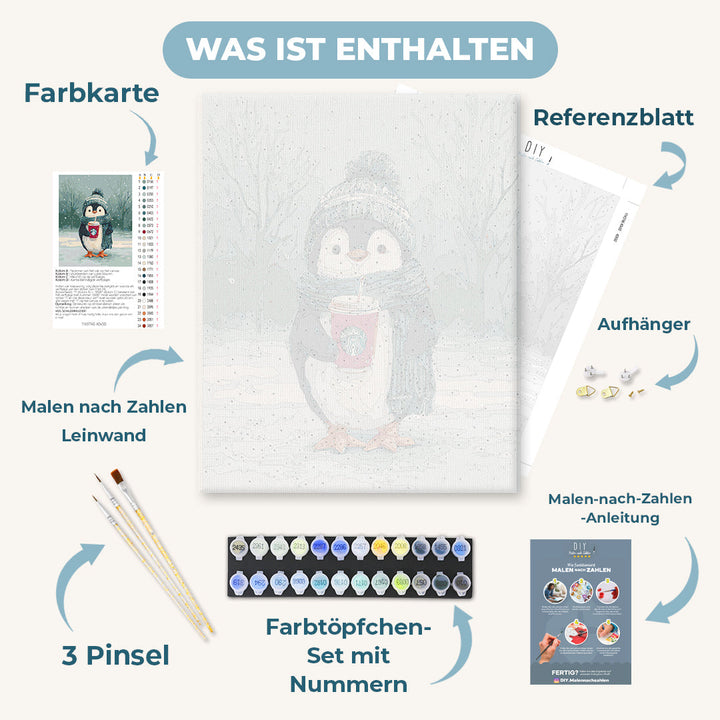 Malen nach Zahlen - Ein Schluck Wintergemütlichkeit