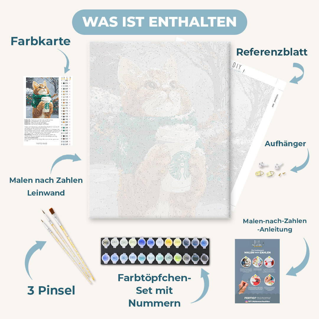 Malen nach Zahlen - Warme Pfoten
