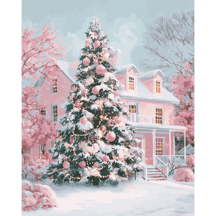 Malen nach Zahlen - Das Rosa Weihnachten