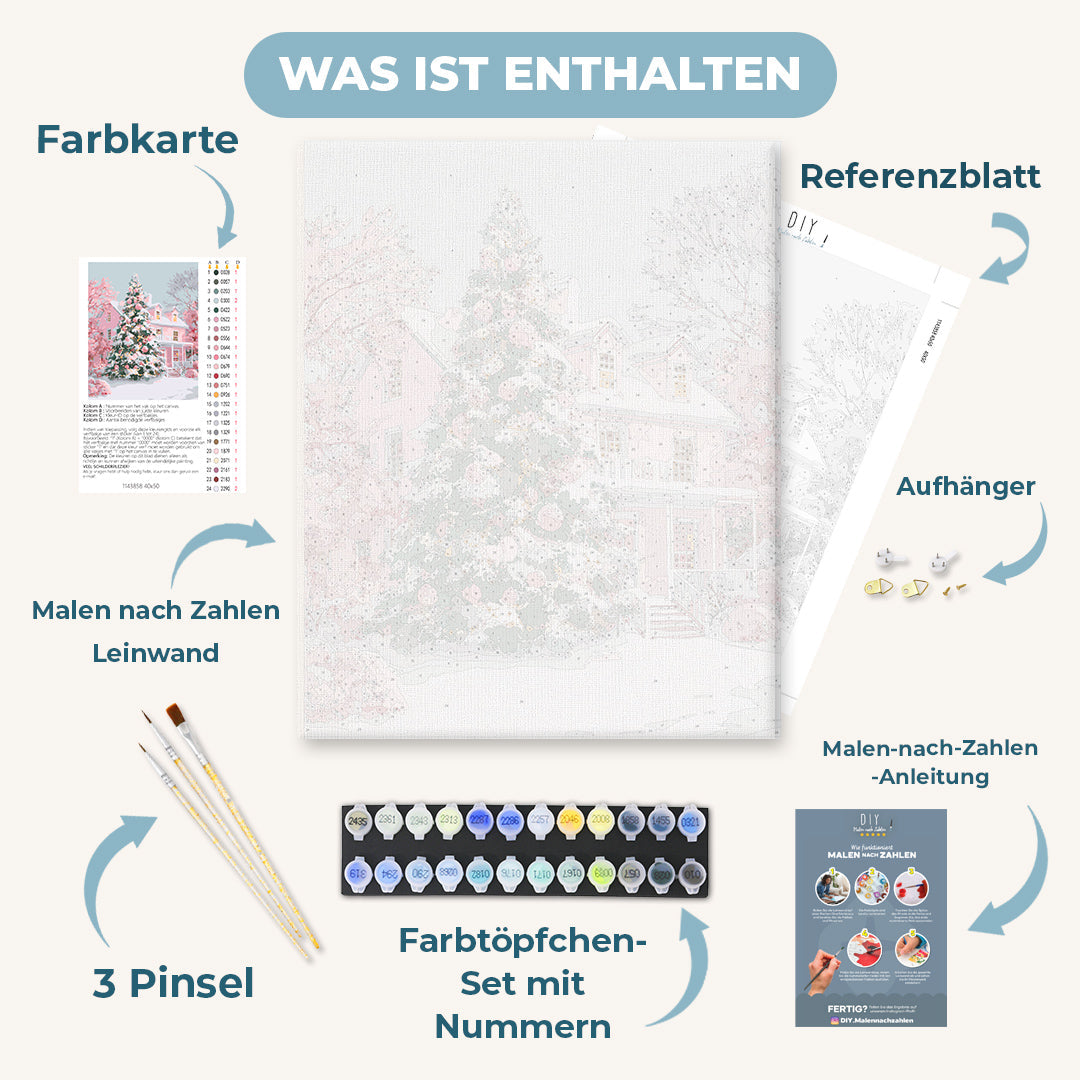 Malen nach Zahlen - Das Rosa Weihnachten
