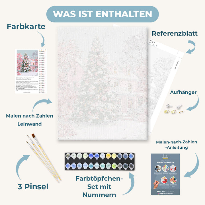 Malen nach Zahlen - Das Rosa Weihnachten