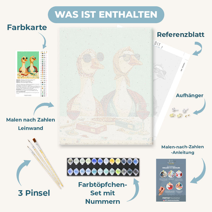 Malen nach Zahlen - Gänse-Gossip