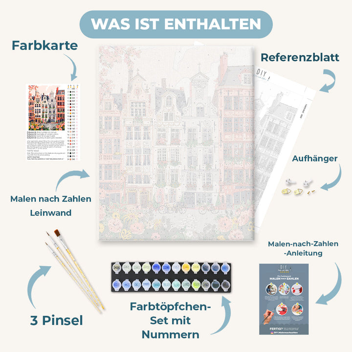 Malen nach Zahlen - Belgische Stadt