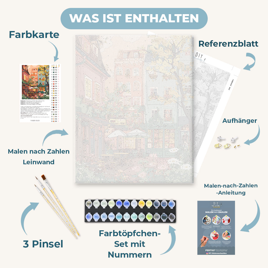 Malen nach Zahlen - Städtischer Garten