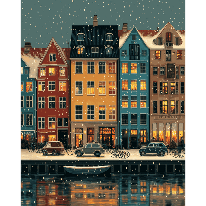 Malen nach Zahlen - Winter in Kopenhagen