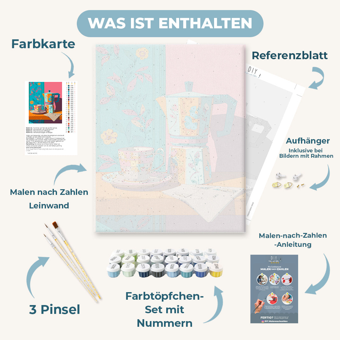 Malen nach Zahlen - Café à la Couleur