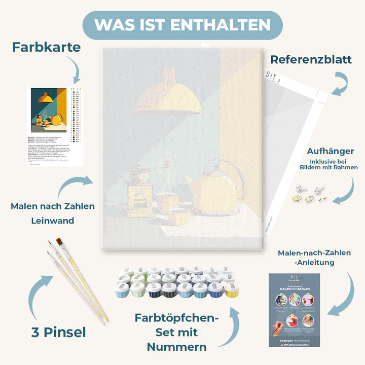 Malen nach Zahlen - Geometrie des Gelb