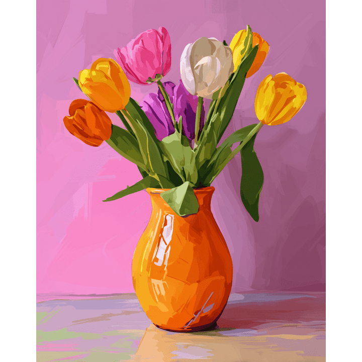 Malen nach Zahlen - Tulpenstrahlen