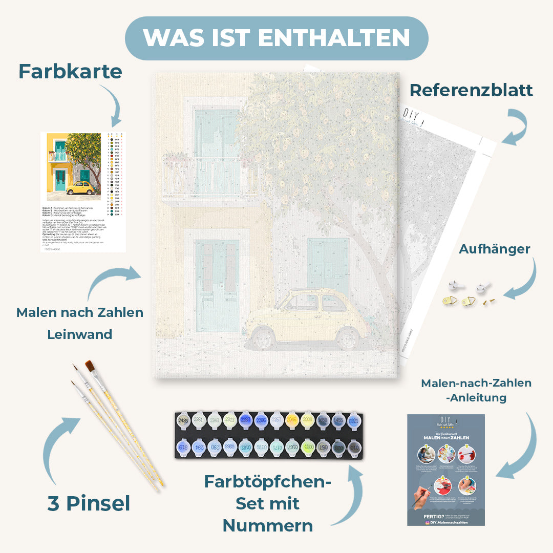 Malen nach Zahlen - Mediterraner Eingang