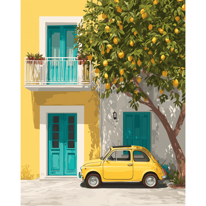 Malen nach Zahlen - Mediterraner Eingang