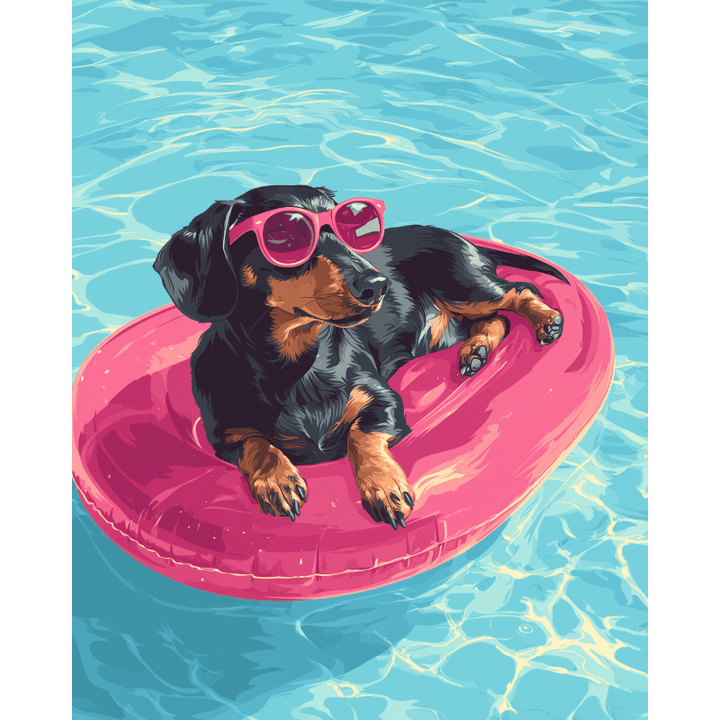 Malen nach Zahlen - Hotdog in Pink