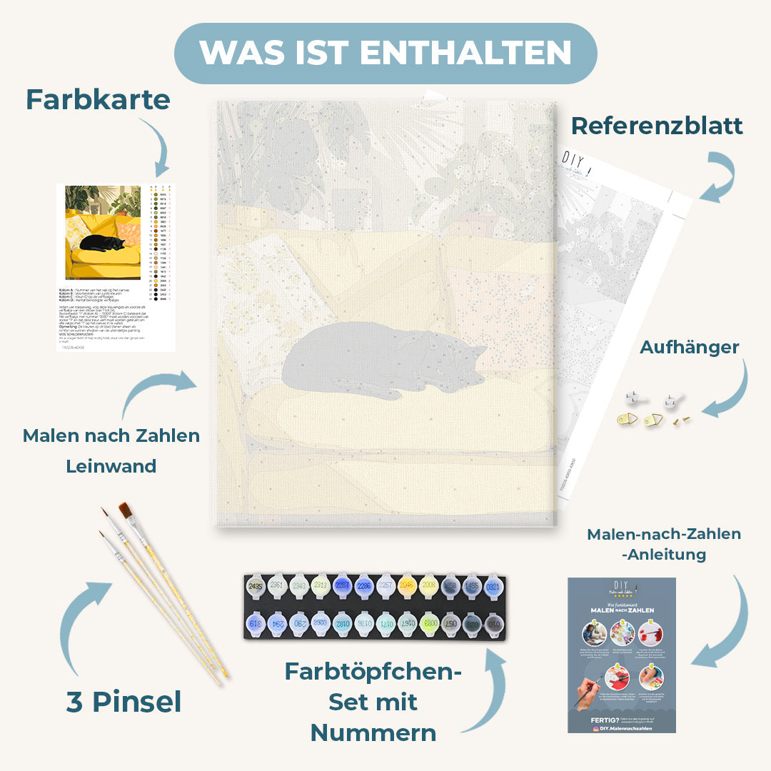 Malen nach Zahlen - Gelbes Sofa