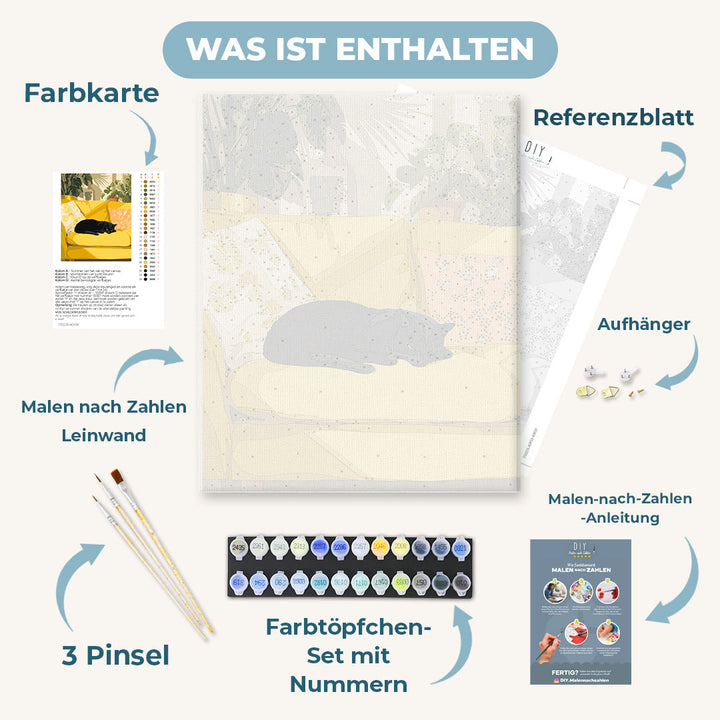 Malen nach Zahlen - Gelbes Sofa