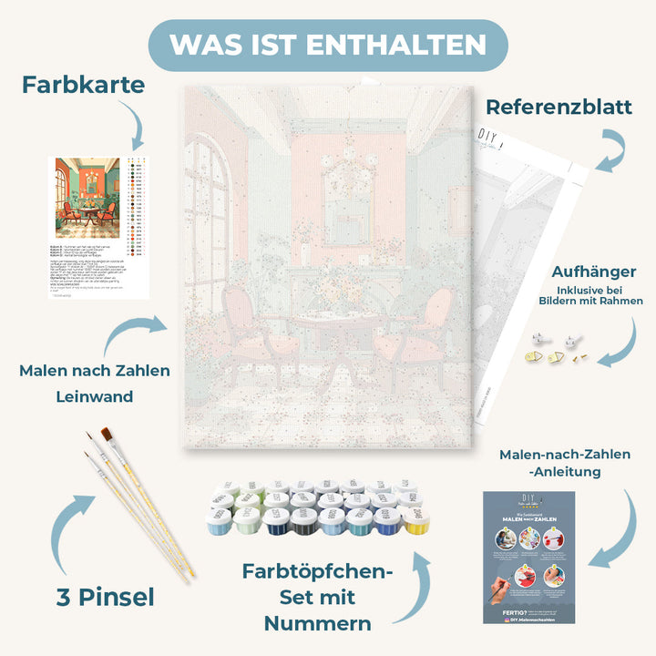 Malen nach Zahlen - Zimmer in Orange