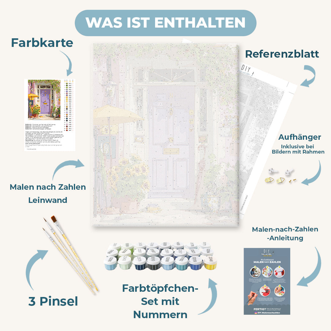 Malen nach Zahlen - Lila Tür