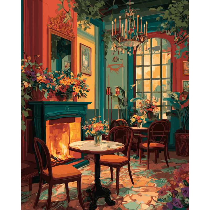 Malen nach Zahlen - Art-déco-Salon