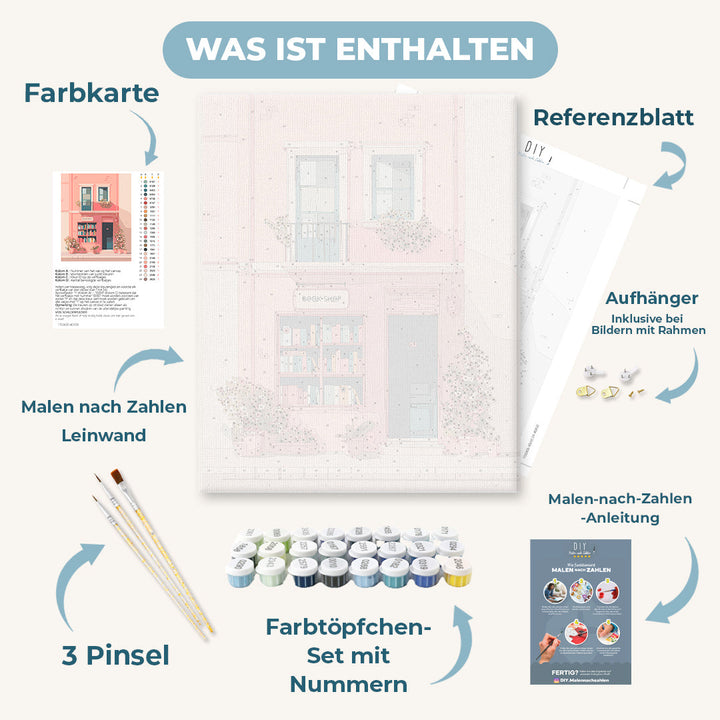 Malen nach Zahlen - Die rosafarbene Buchhandlung