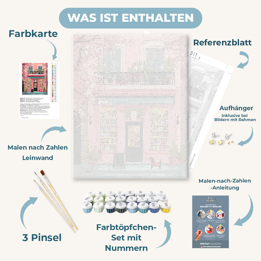Malen nach Zahlen - Boutique in Pink