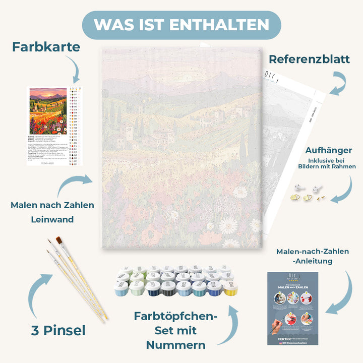 Malen nach Zahlen - Wildblumenlandschaft