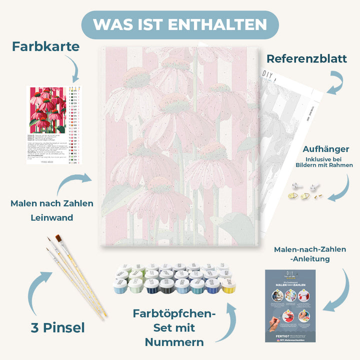 Malen nach Zahlen - Vertikale Blüten