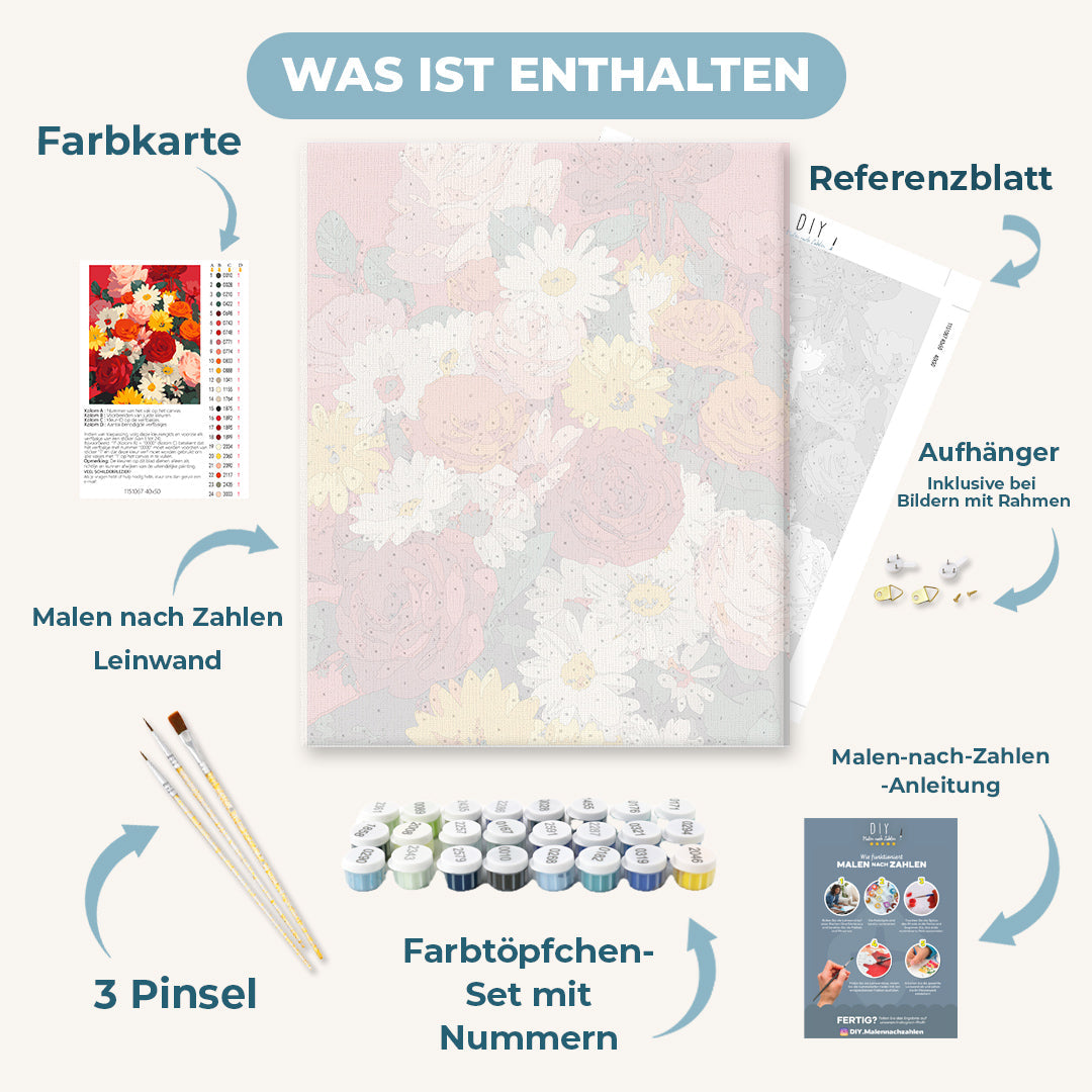 Malen nach Zahlen - Liebe in Farbe