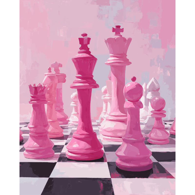 Malen nach Zahlen - Rosa Gambit