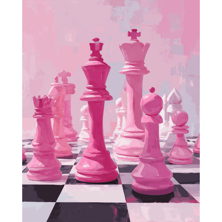 Malen nach Zahlen - Rosa Gambit