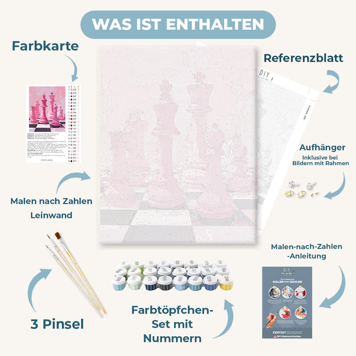 Malen nach Zahlen - Rosa Gambit