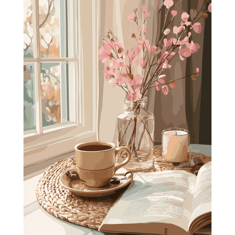 Malen nach Zahlen - Interieur in Beige