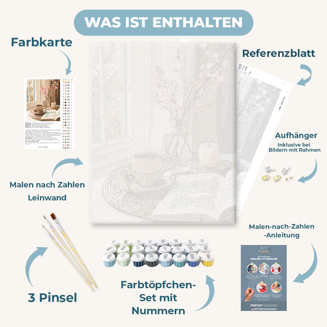 Malen nach Zahlen - Interieur in Beige