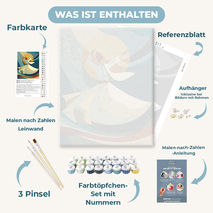 Malen nach Zahlen - Wirbelnder Derwisch