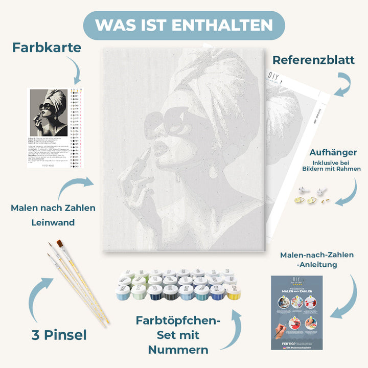 Malen nach Zahlen - Graustufen-Mode
